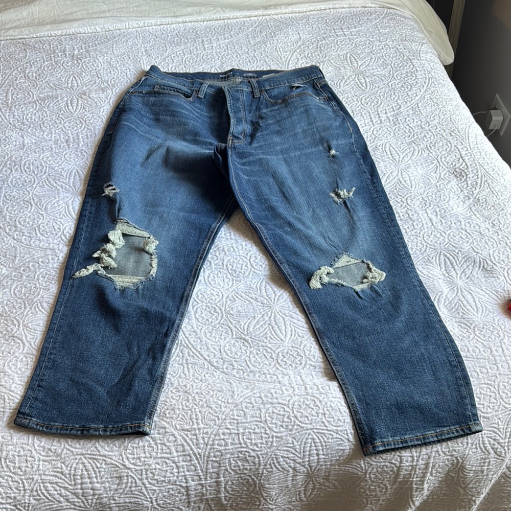 Distressed Blue Jeans old navy